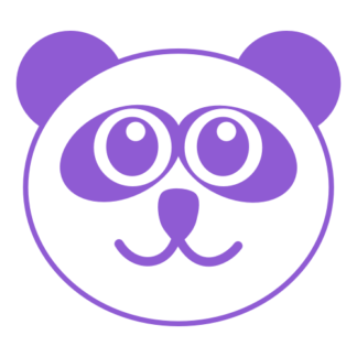 Smiling Panda Decal (Lavender)